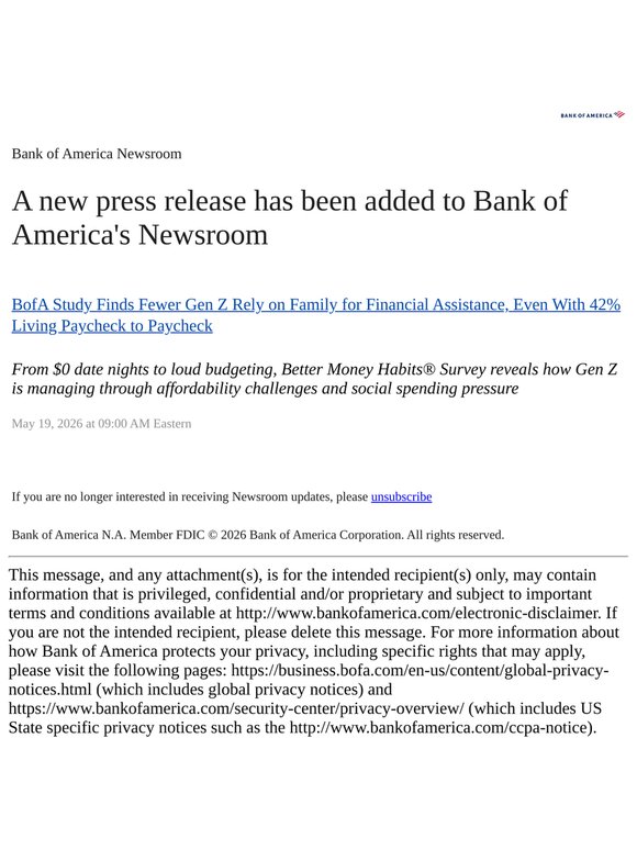 Bank of America Newsroom
