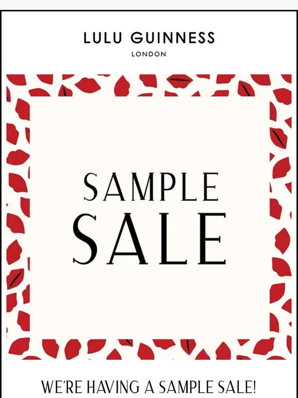 We're having a Sample Sale!