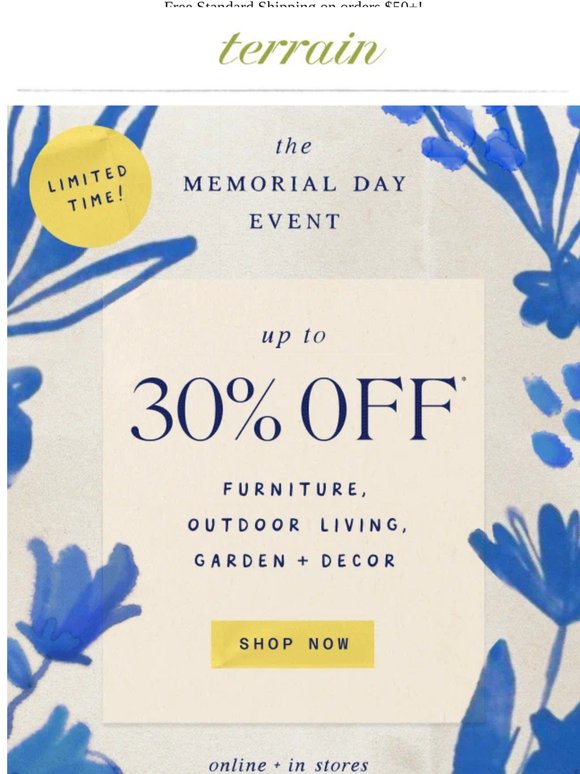 THE MEMORIAL DAY EVENT IS ON ☀️