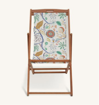 Habitat x Scion Folding Garden Deck Chair - Jackfruit Print