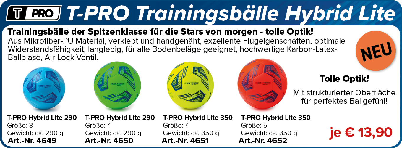 NEU! T-PRO Trainingsbälle Hybrid Lite