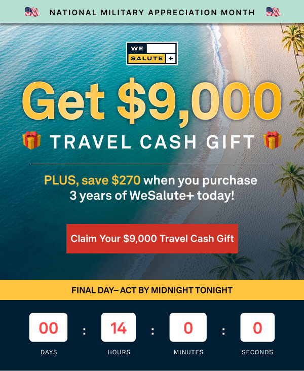 Claim your $9,000 Travel Cash Gift