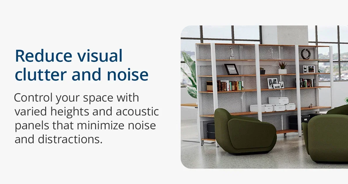 Reduce clutter and noise: add acoustic panels to minimize distractions