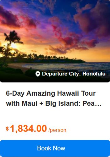 6-Day Amazing Hawaii Tour with Maui + Big Island: Pearl Harbor, Mini-Circle Island, Polynesian Cultural Center, Island of Maui & The Big Island Tour | Complimentary Airport Transfer 4.7 (11 reviews) Tour Code: 24408