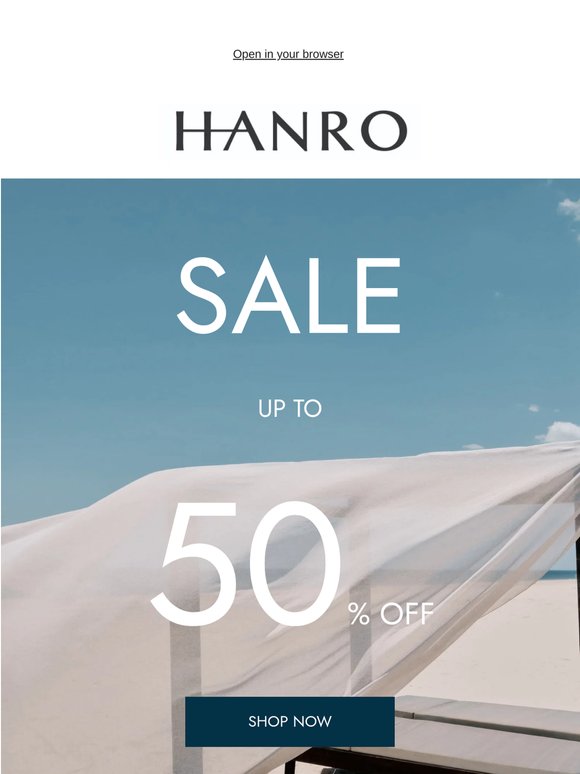 Your Invitation to the HANRO Sale