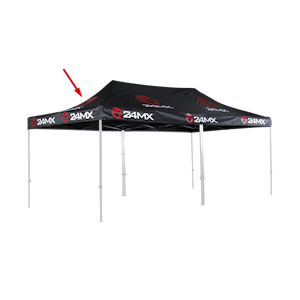 Toile de Toit 24MX 6x3m pour Tente Paddock Easy-Up Noir (Toit Uniquement)