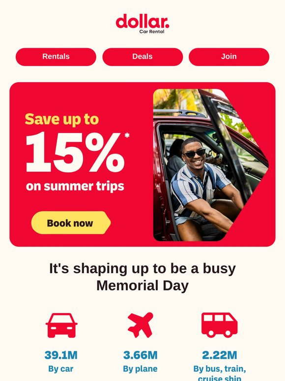 📣 Hey – save up to 15% on rentals