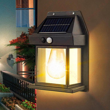 Solar Retro Wall Sconce (1 or 2-Pack)