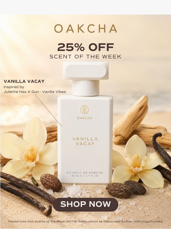 New SOTW 🏖️ Your favorite beachy vanilla is 25% off