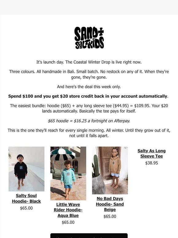 it's here. the coastal winter drop.