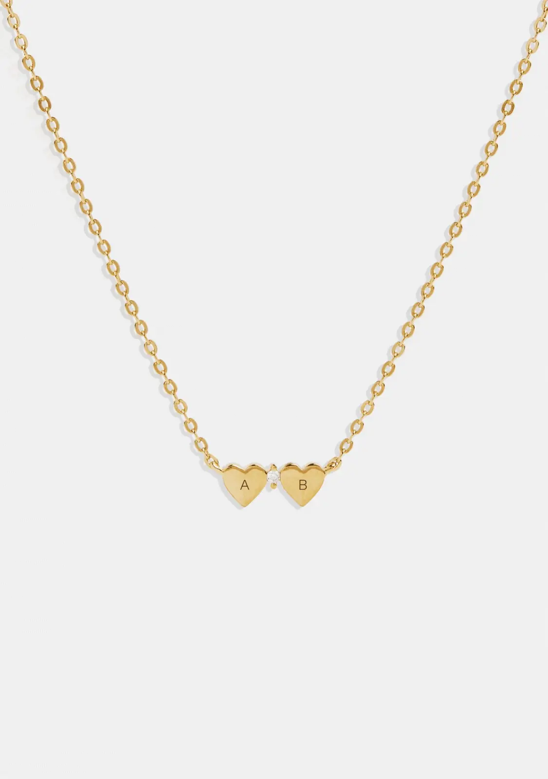 Image of Heart Connection Necklace - Gold