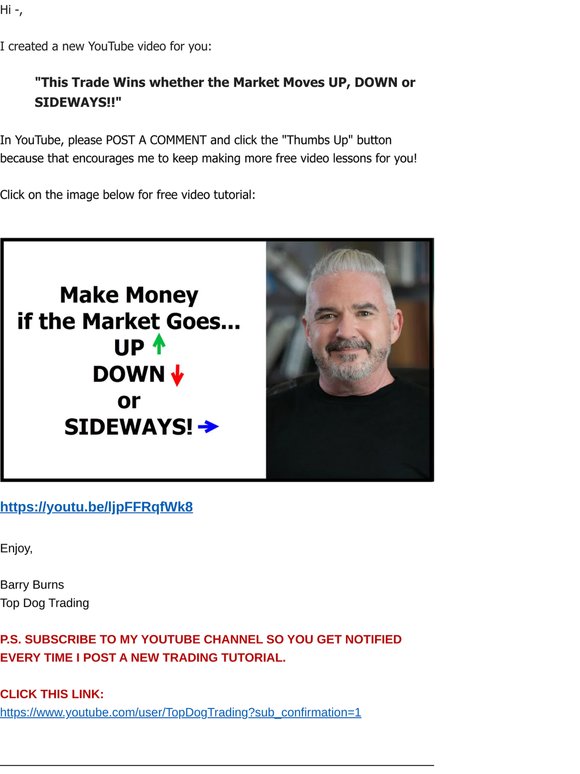 This Trade Wins if the Market goes UP, DOWN or SIDEWAYS! [YouTube video]