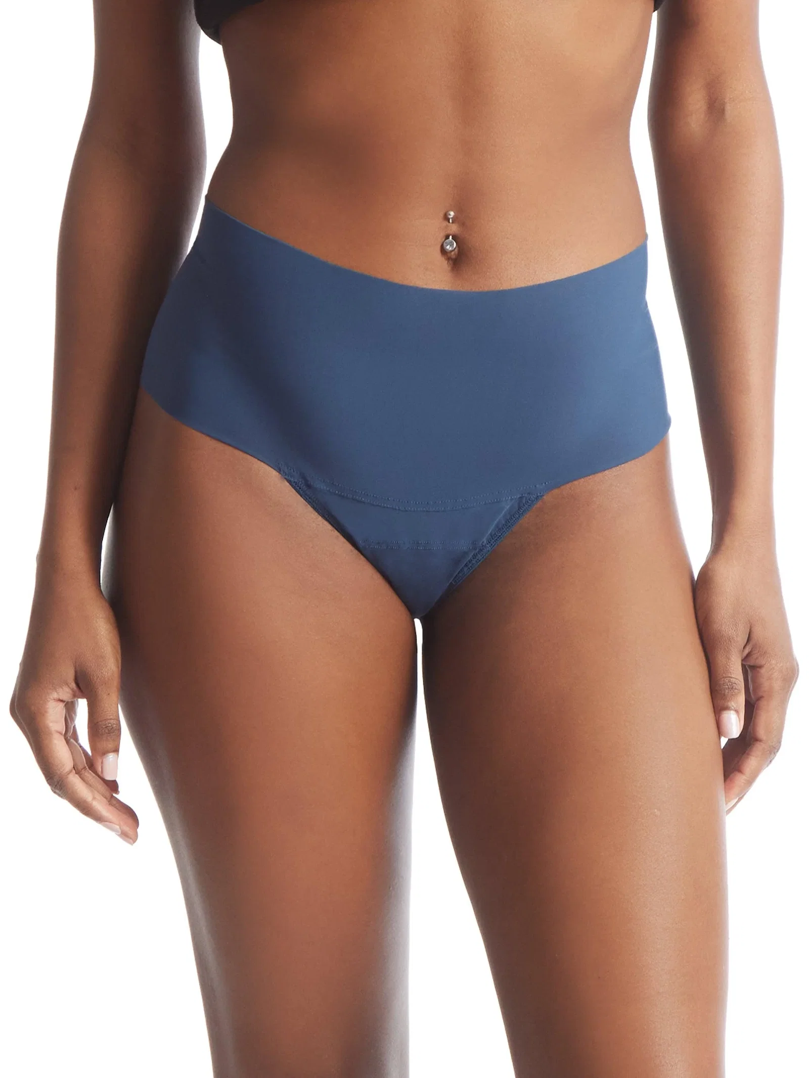 Image of BreatheSoft™ High Rise Thong Night Shade Blue Sale