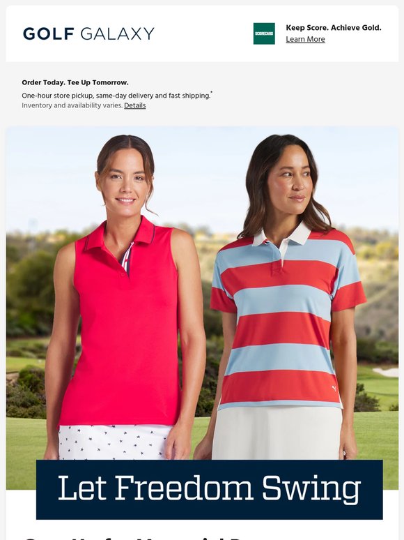Let freedom swing 🏌️‍♀️ Gear up for Memorial Day!