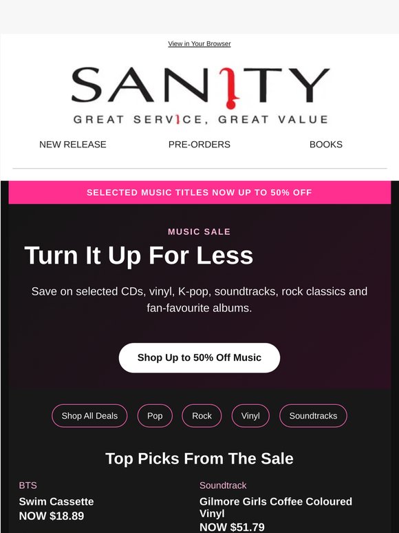 Up to 50% Off Music Favourites 🎧
