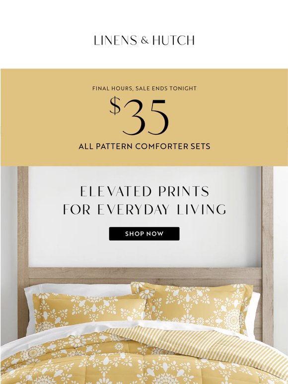 ⏳ $35 Lightweight Patterned Comforters — Every Size, Color & Style