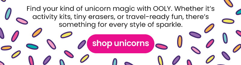 Find your kind of unicorn magic with OOLY. Whether it’s activity kits, tiny erasers, or travel-ready fun, there’s something for every style of sparkle. shop unicorns