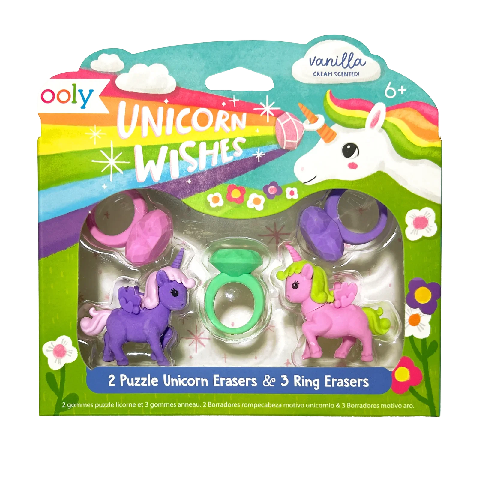 Image of Unicorn Wishes Scented Puzzle Erasers - Set of 5