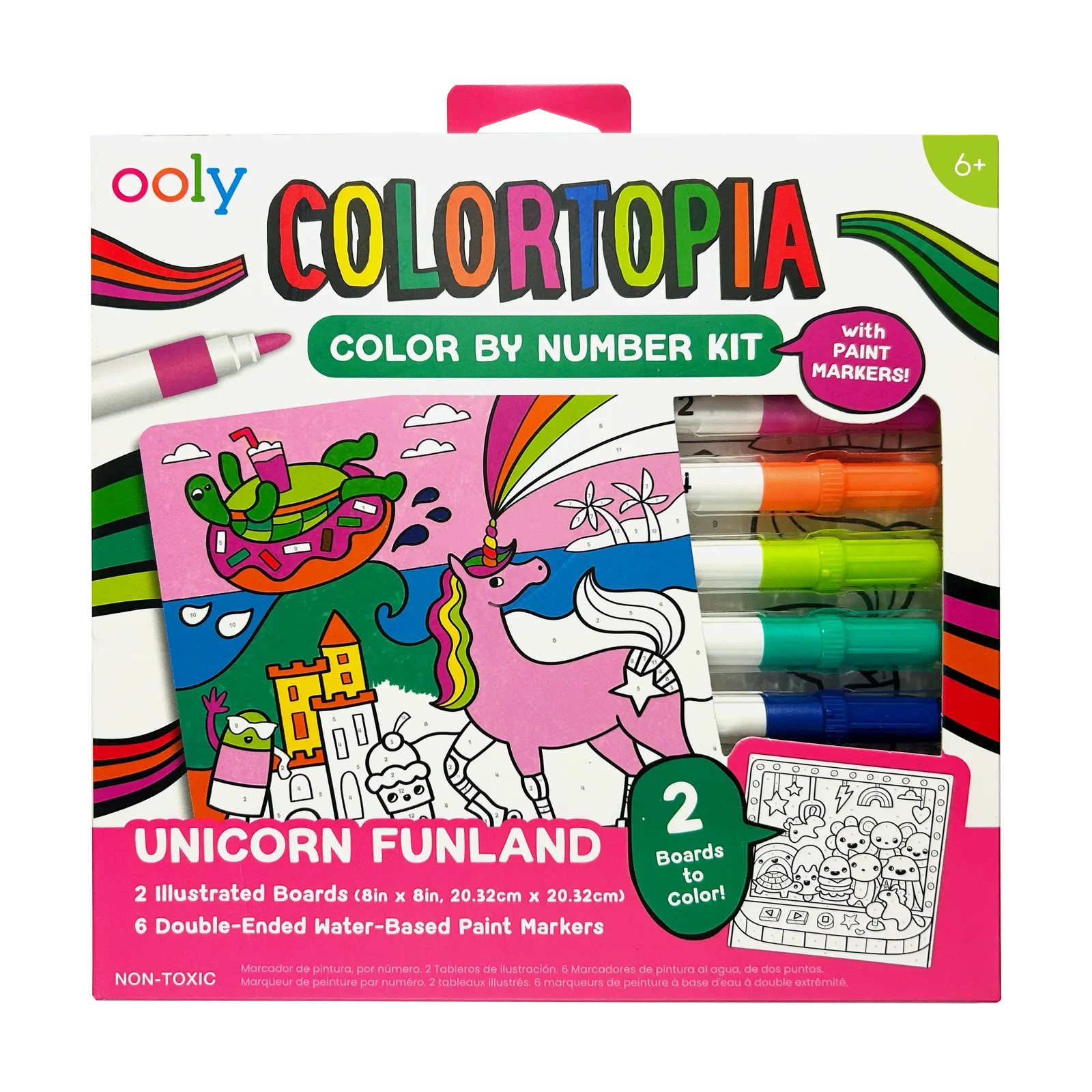 Image of Colortopia Color By Number Paint Marker Kit - Unicorn Funland
