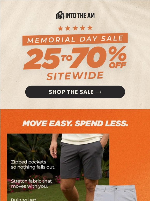 Daily Shorts on sale: move easy, spend less.