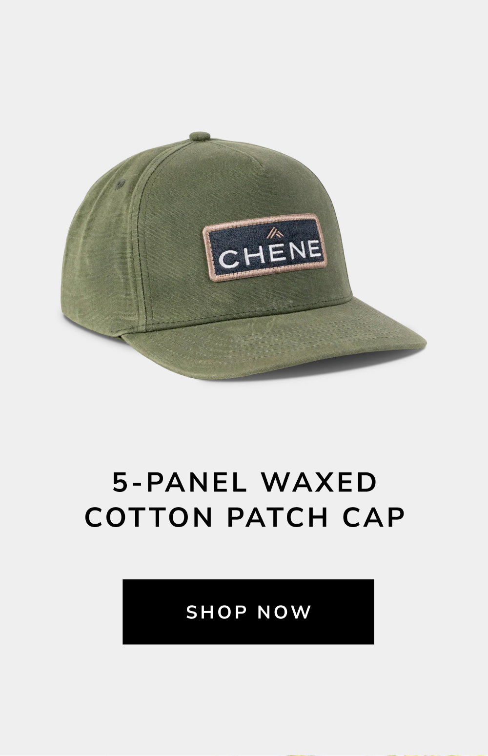 5-Panel Waxed Cotton Patch Cap