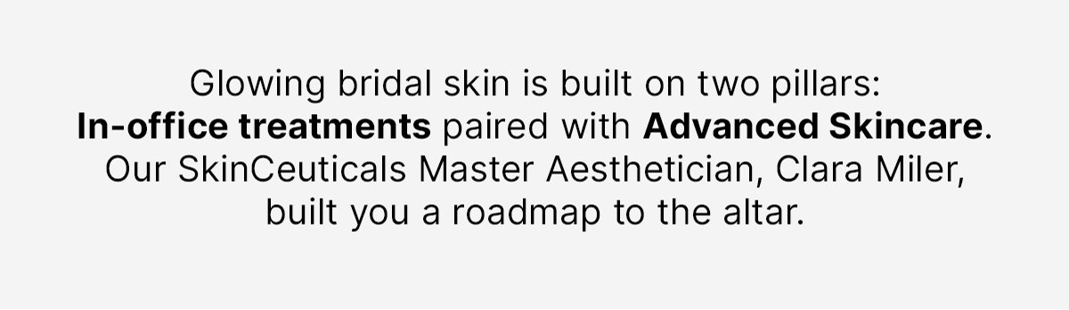 Glowing bridal skin