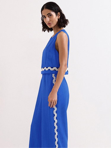 Aubrey Blue Layered Jumpsuit