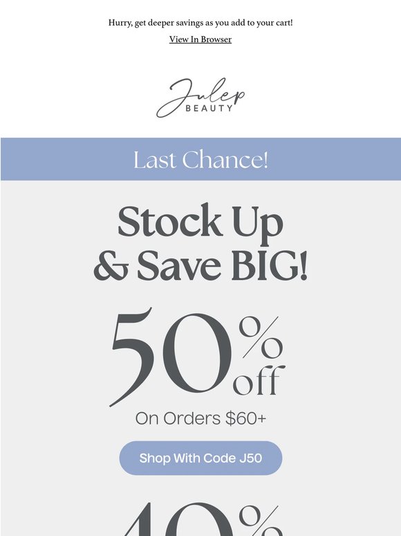 Final Hours: Up to 50% OFF 🔥