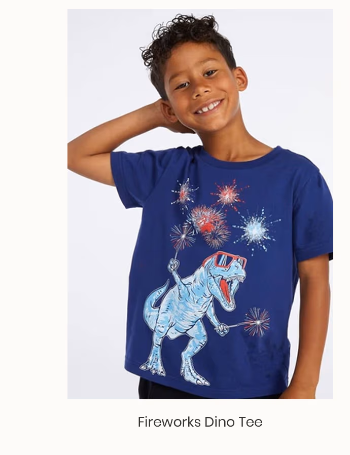 Fireworks Dino tee