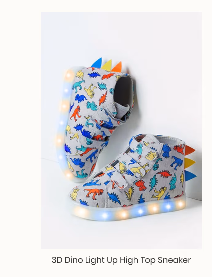 3D Dino Light Up High top Sneaker