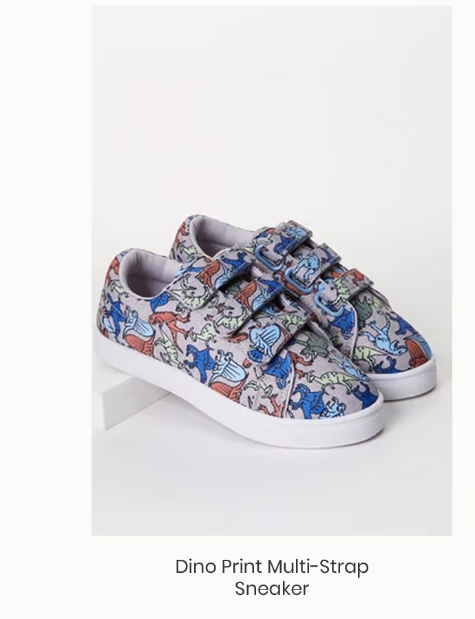 Dino Print Multi-Strap Sneaker