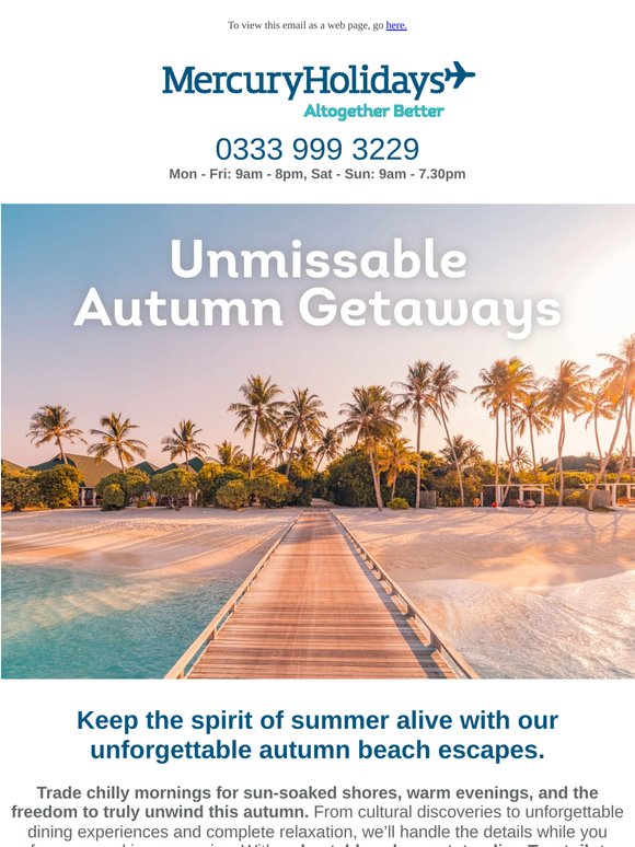 Your Perfect Autumn Escape Starts Here ☀️🍂⛱️