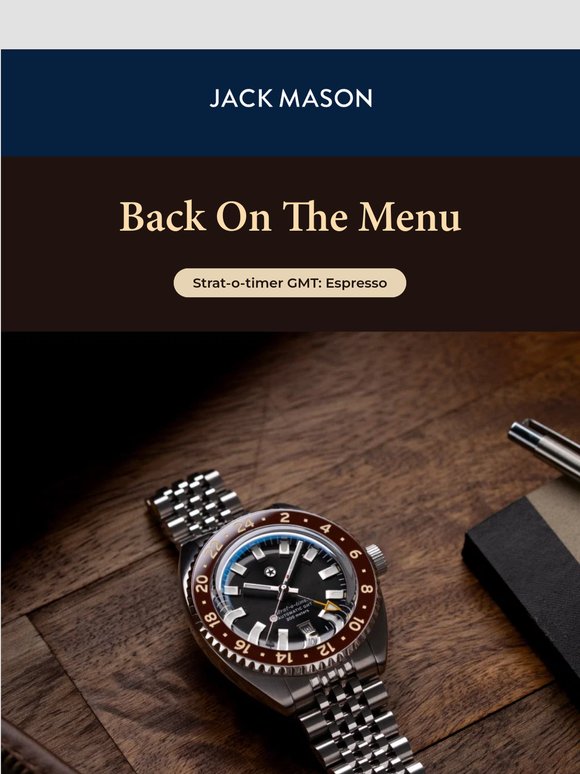 Now Serving — Strat-o-timer GMT: Espresso