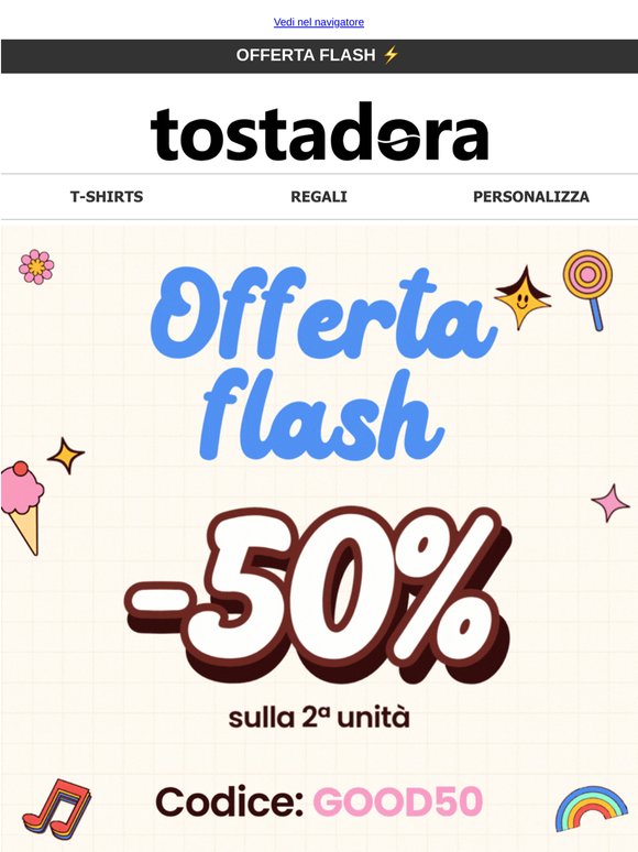 Offerta FLASH ⚡️ -50% sulla 2ª unità