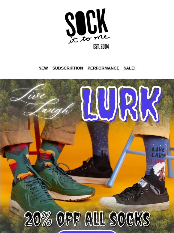 Sitewide sales are the best sales. Shop socks, save money.