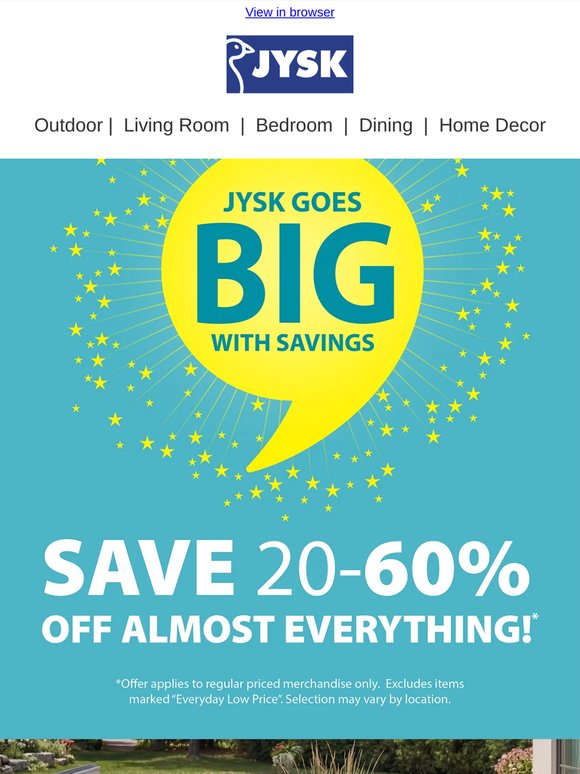 Outdoor Living: save up to 60%