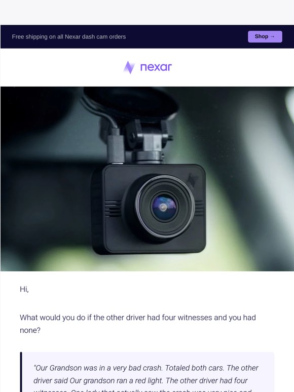 The dash cam that beat four witnesses is 30% off through Friday