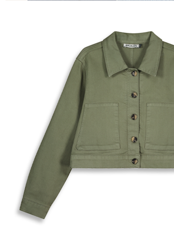 Kristi Organic Cotton Cropped Denim Jacket