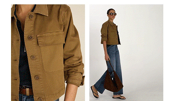 Nata Organic Cotton Cropped Jacket