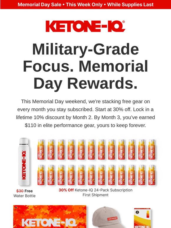 Military-grade focus. Memorial Day price.
