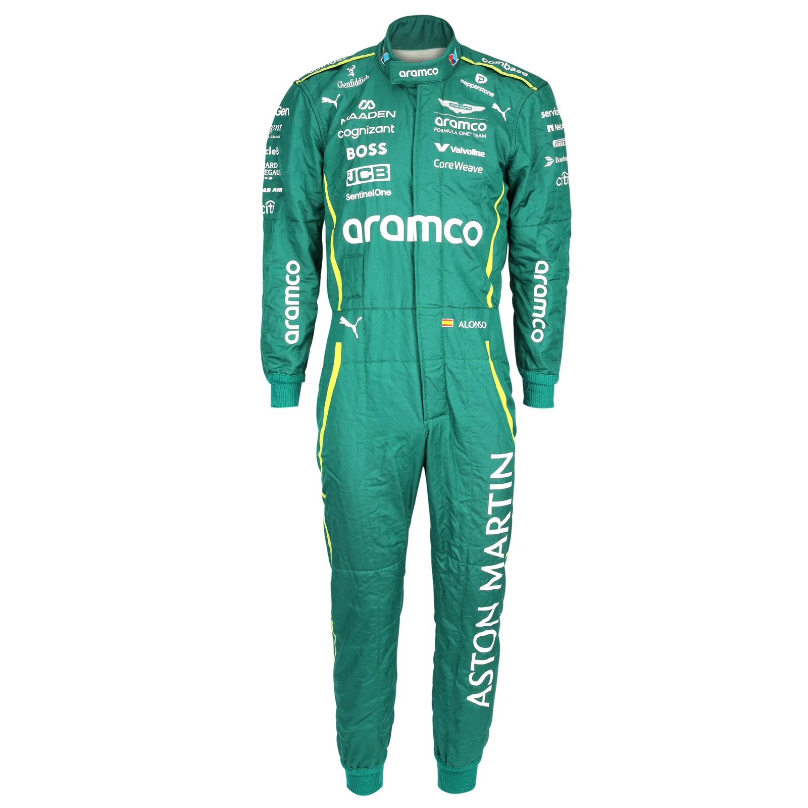 Image of Fernando Alonso Aston Martin Aramco F1 Team 2025 Grand Prix Used Race Suit - Austrian GP