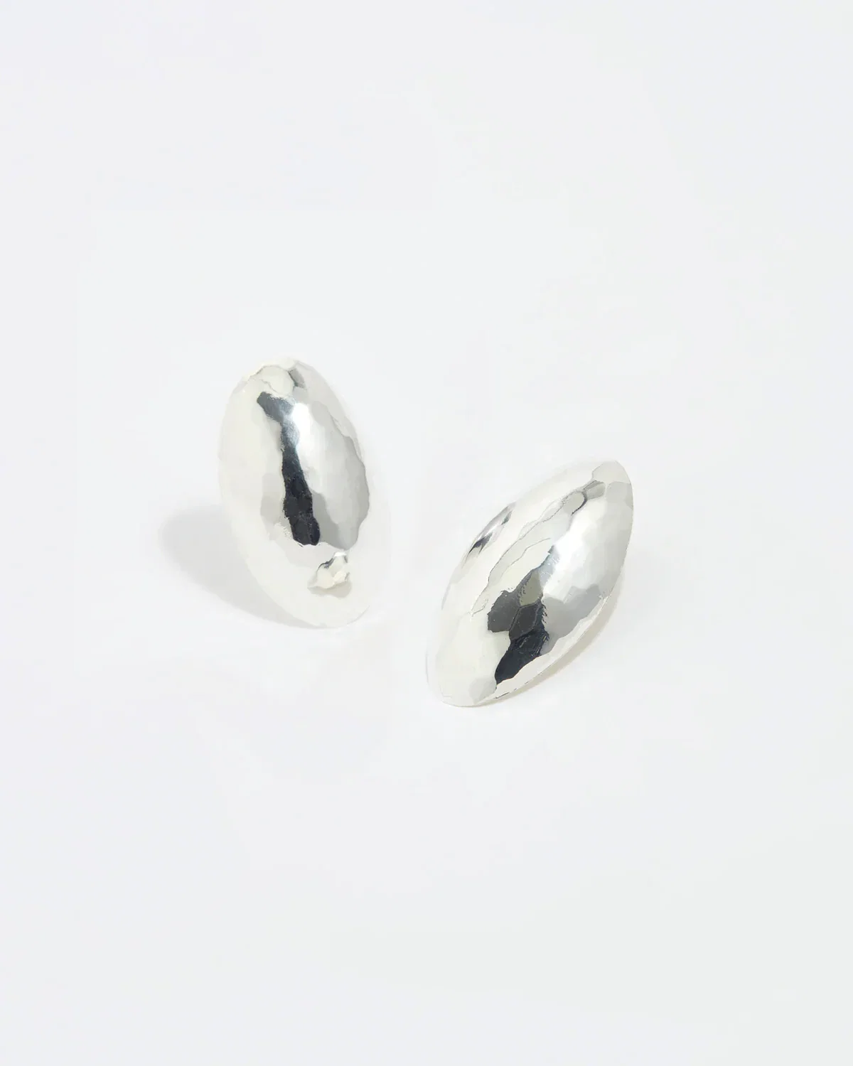 Image of Mini Mandorla Earrings, Silver