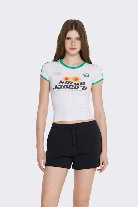 Camiseta casual polinesia camiseta futbol flor mujer