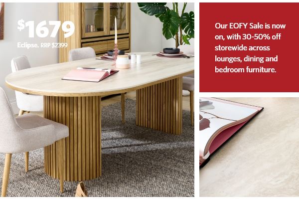 Eclipse dining natural with travertine
