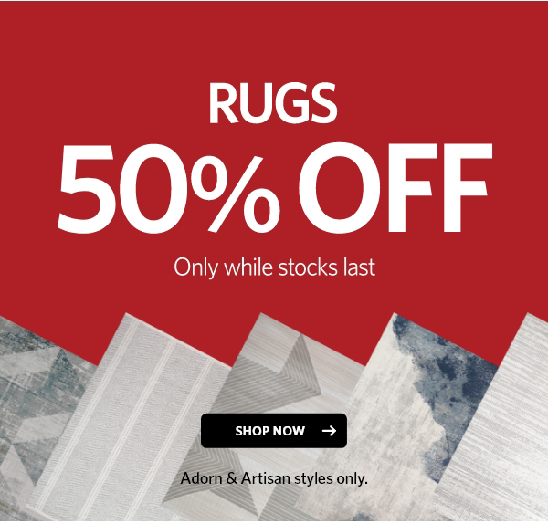 50% off rugs