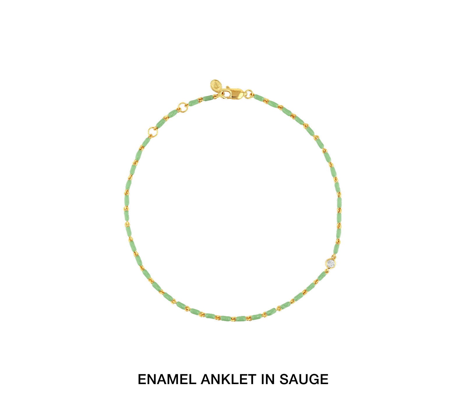 Shop the Enamel Anklet in Sauage.