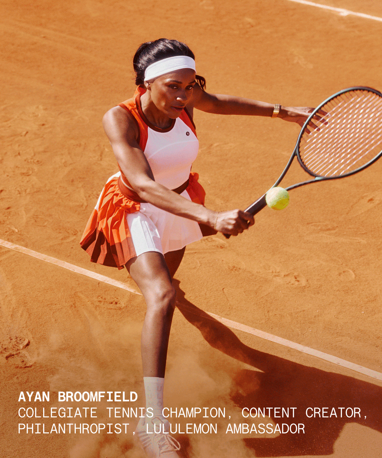 Ayan Broomfield Collegiate Tennis Champion, Content Creator, Philanthropist, Lululemon Ambassador