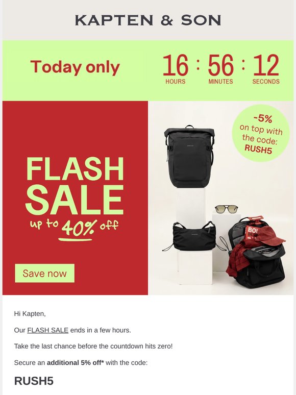 Today Only: Up to 40% off