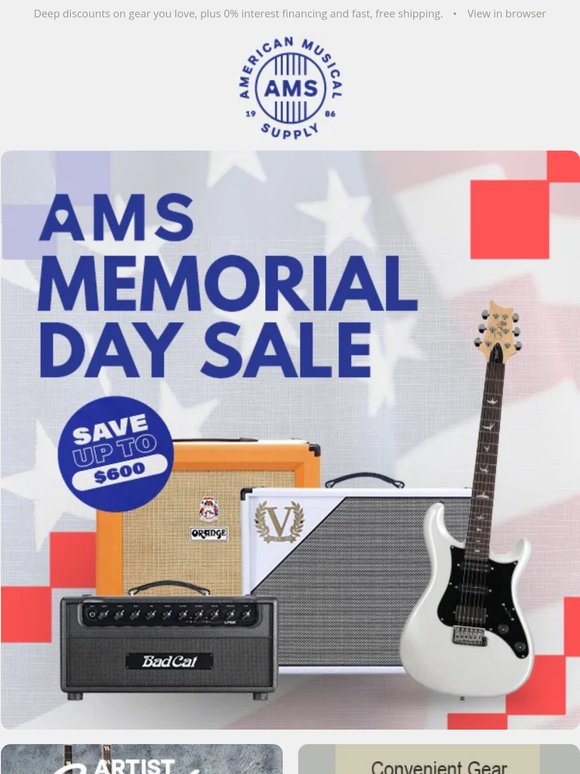 Memorial Day Sale ★ Gear Up for Summer & Save Up to $600!
