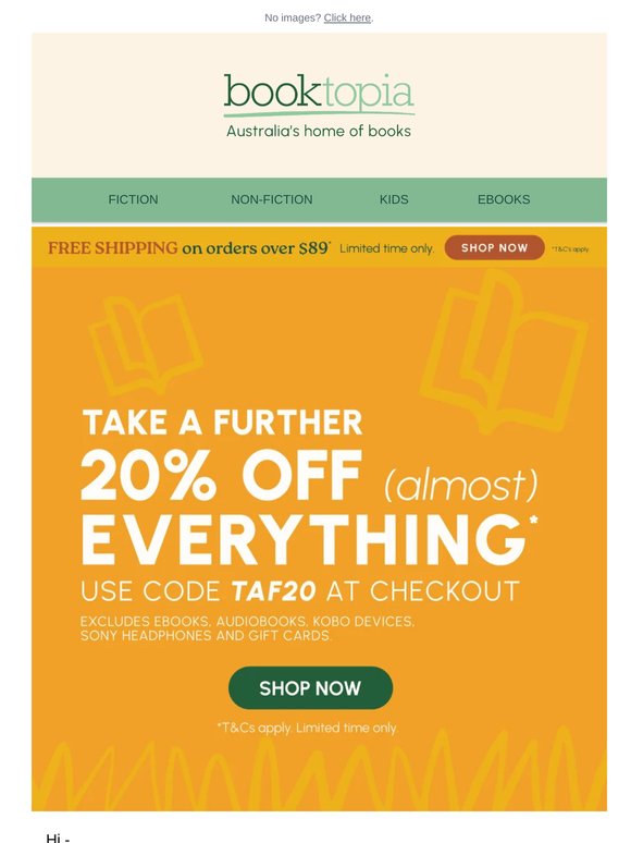 🔥Take a further 20% off* (almost) everything!